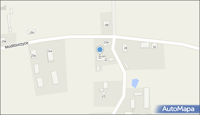Modliborzyce, Modliborzyce, 21, mapa Modliborzyce