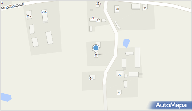 Modliborzyce, Modliborzyce, 23, mapa Modliborzyce