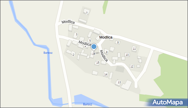Modlica, Modlica, 16, mapa Modlica