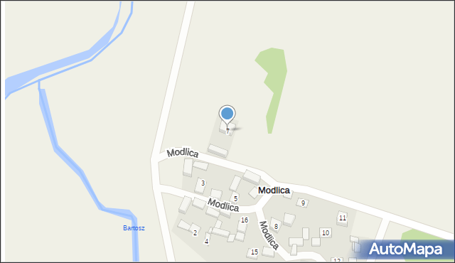 Modlica, Modlica, 7, mapa Modlica
