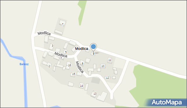 Modlica, Modlica, 9, mapa Modlica