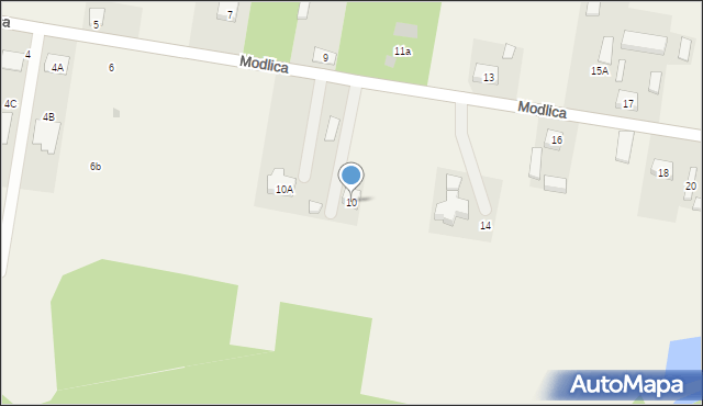 Modlica, Modlica, 10, mapa Modlica