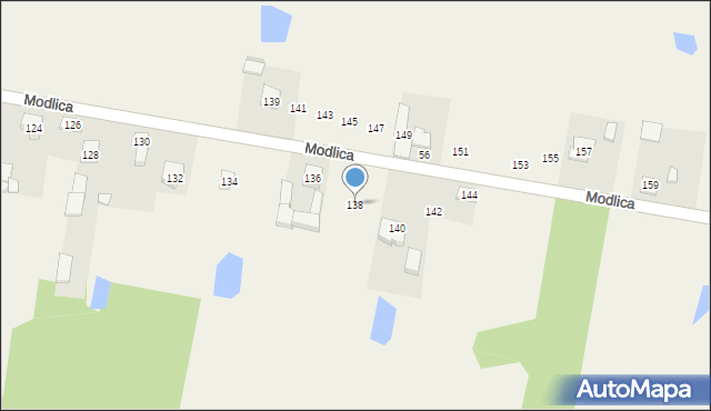 Modlica, Modlica, 138, mapa Modlica