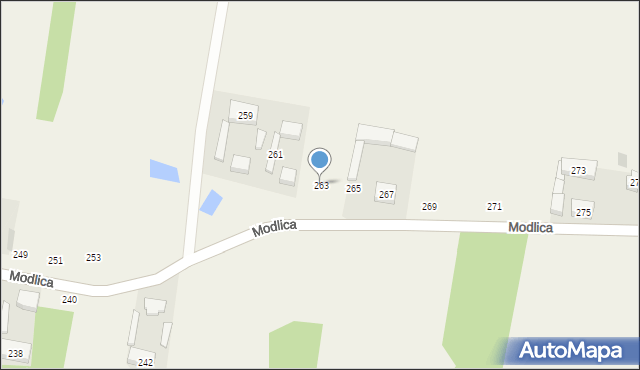 Modlica, Modlica, 263, mapa Modlica