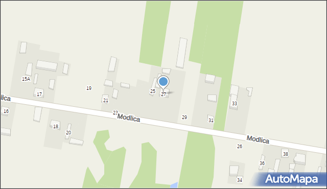 Modlica, Modlica, 27, mapa Modlica