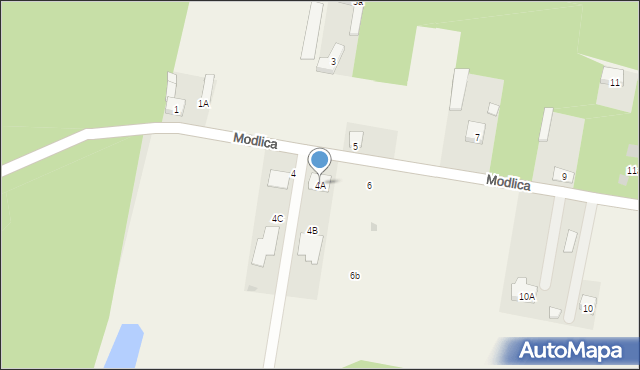 Modlica, Modlica, 4A, mapa Modlica