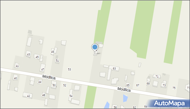 Modlica, Modlica, 59, mapa Modlica