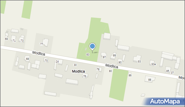 Modlica, Modlica, 83a, mapa Modlica