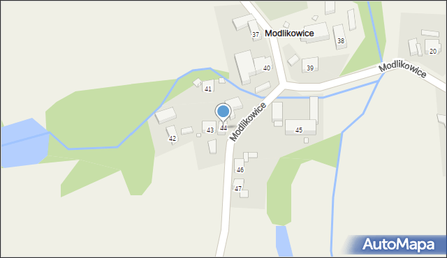 Modlikowice, Modlikowice, 44, mapa Modlikowice