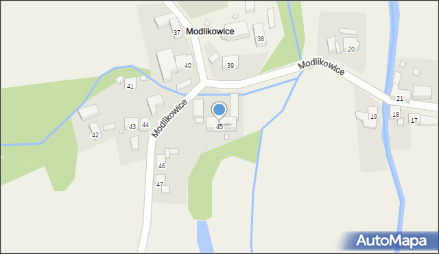 Modlikowice, Modlikowice, 45, mapa Modlikowice
