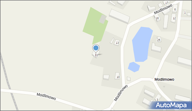 Modlimowo, Modlimowo, 11, mapa Modlimowo
