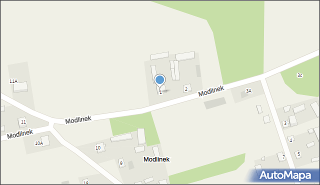 Modlinek, Modlinek, 1, mapa Modlinek