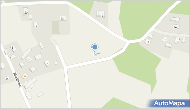 Modlinek, Modlinek, 1g, mapa Modlinek