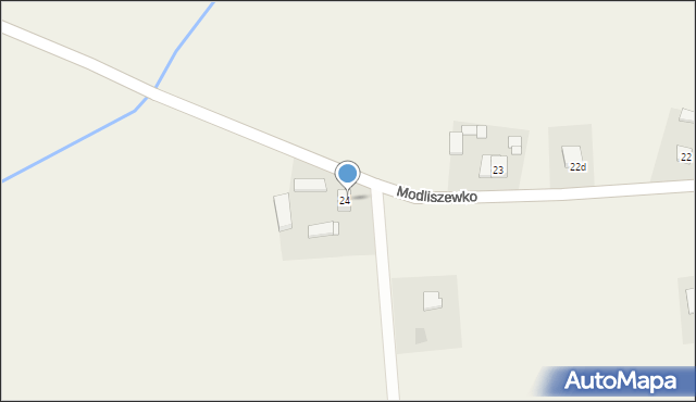 Modliszewko, Modliszewko, 24a, mapa Modliszewko