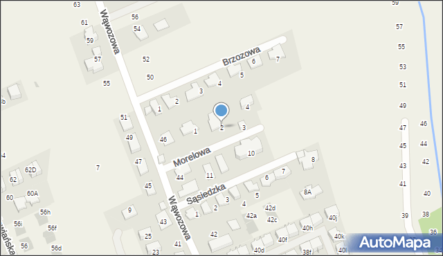 Modlniczka, Morelowa, 2, mapa Modlniczka