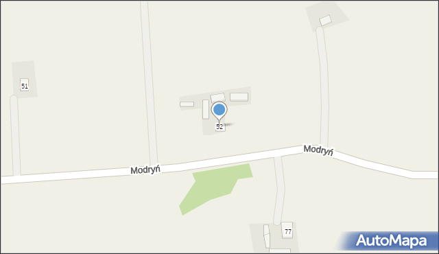 Modryń-Kolonia, Modryń-Kolonia, 52, mapa Modryń-Kolonia