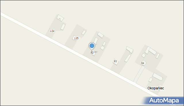 Modryniec, Modryniec, 92, mapa Modryniec