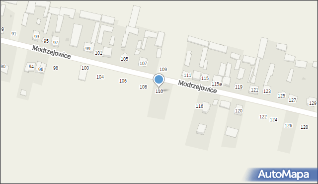 Modrzejowice, Modrzejowice, 110, mapa Modrzejowice