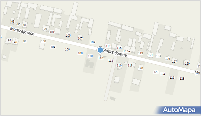 Modrzejowice, Modrzejowice, 112, mapa Modrzejowice