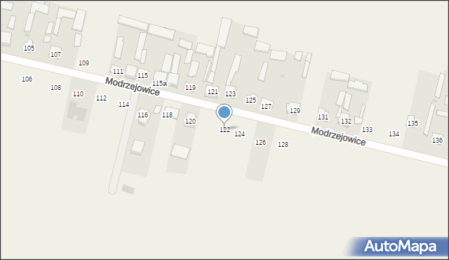 Modrzejowice, Modrzejowice, 122, mapa Modrzejowice