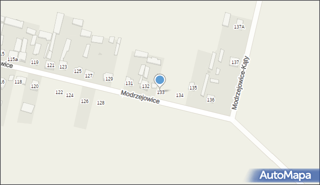 Modrzejowice, Modrzejowice, 133, mapa Modrzejowice