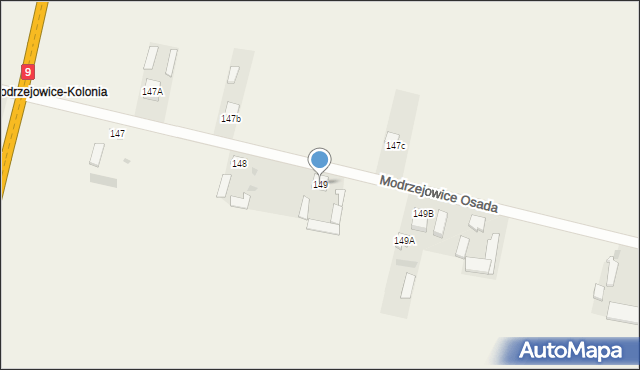 Modrzejowice, Modrzejowice, 149, mapa Modrzejowice