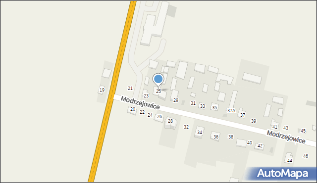 Modrzejowice, Modrzejowice, 25, mapa Modrzejowice