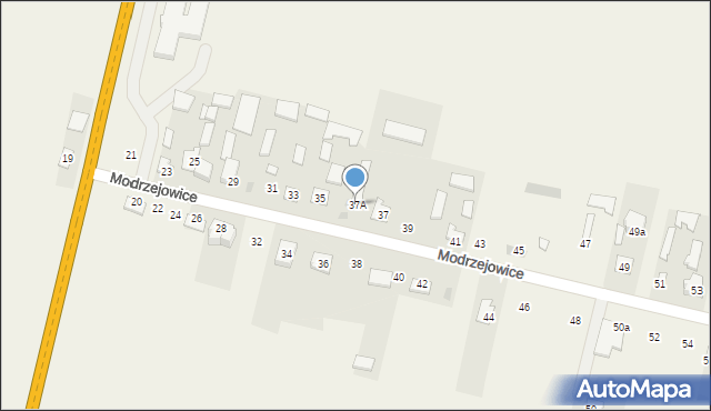 Modrzejowice, Modrzejowice, 37A, mapa Modrzejowice