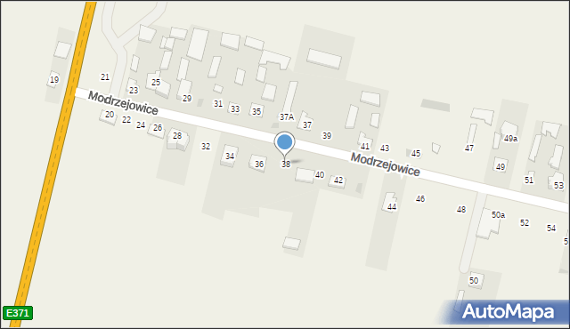 Modrzejowice, Modrzejowice, 38, mapa Modrzejowice