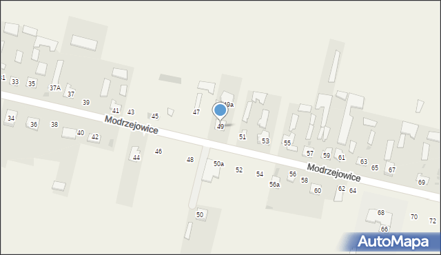 Modrzejowice, Modrzejowice, 49, mapa Modrzejowice