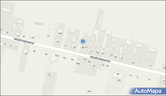 Modrzejowice, Modrzejowice, 55, mapa Modrzejowice