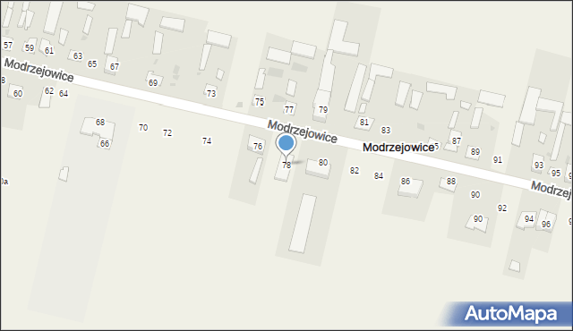 Modrzejowice, Modrzejowice, 78, mapa Modrzejowice