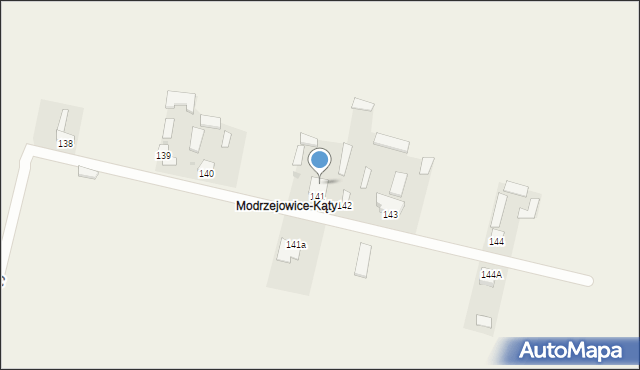 Modrzejowice, Modrzejowice-Kąty, 141, mapa Modrzejowice