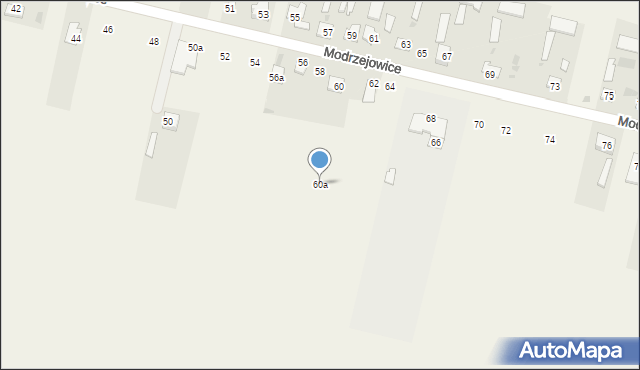 Modrzejowice Osada, Modrzejowice Osada, 60a, mapa Modrzejowice Osada