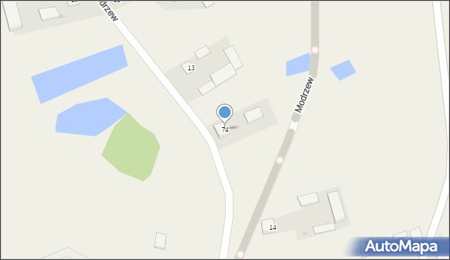 Modrzew, Modrzew, 74, mapa Modrzew