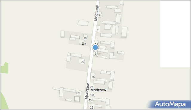 Modrzew, Modrzew, 28, mapa Modrzew