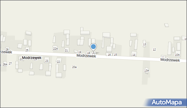 Modrzewek, Modrzewek, 17, mapa Modrzewek