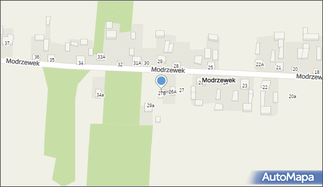 Modrzewek, Modrzewek, 27B, mapa Modrzewek