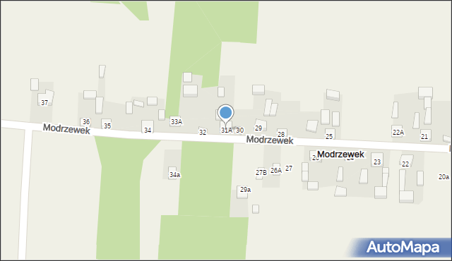 Modrzewek, Modrzewek, 31A, mapa Modrzewek