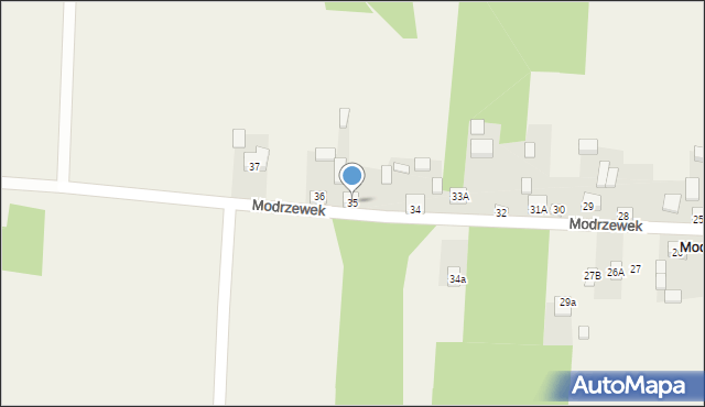 Modrzewek, Modrzewek, 35, mapa Modrzewek