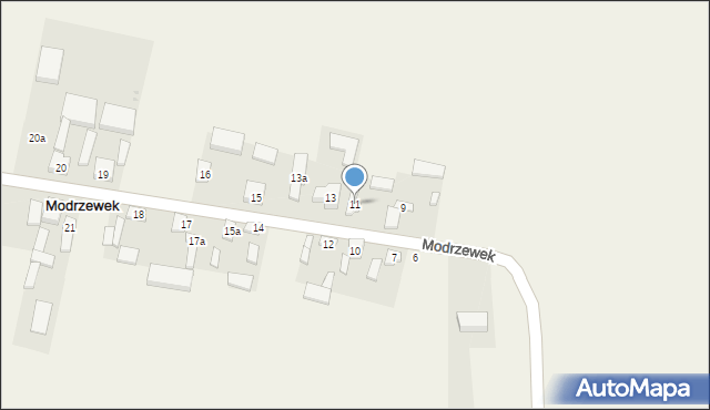 Modrzewek, Modrzewek, 11, mapa Modrzewek