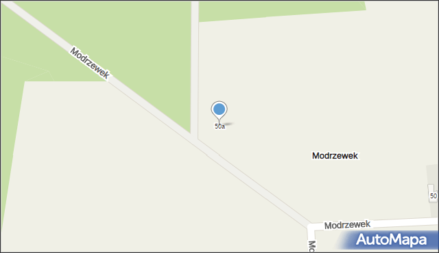 Modrzewek, Modrzewek, 50a, mapa Modrzewek