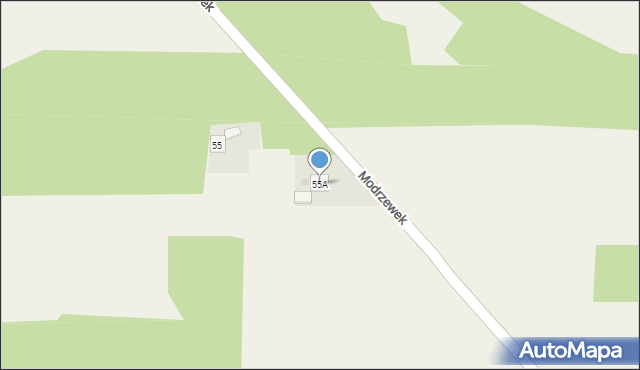 Modrzewek, Modrzewek, 55A, mapa Modrzewek