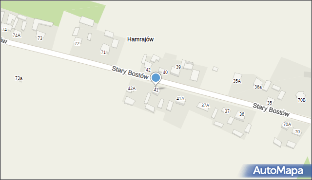 Modrzewie, Modrzewie, 41, mapa Modrzewie