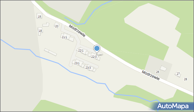 Modrzewie, Modrzewie, 22/4, mapa Modrzewie