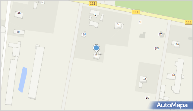 Modrzewie, Modrzewie, 1f, mapa Modrzewie