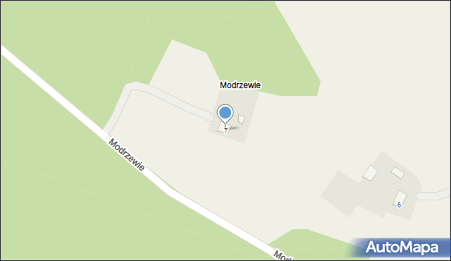 Modrzewie, Modrzewie, 7, mapa Modrzewie