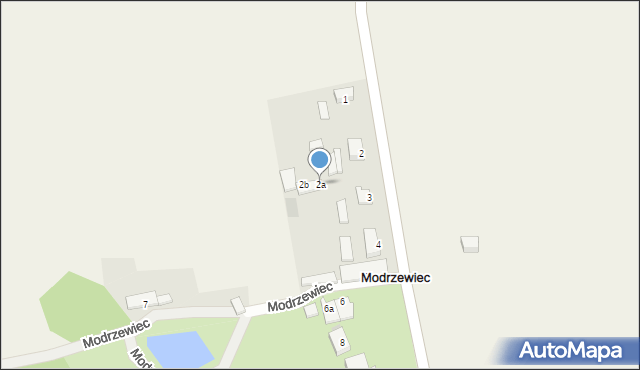 Modrzewiec, Modrzewiec, 2a, mapa Modrzewiec