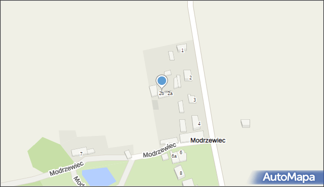 Modrzewiec, Modrzewiec, 2b, mapa Modrzewiec