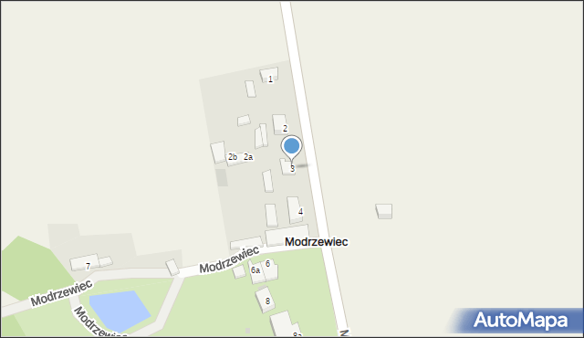 Modrzewiec, Modrzewiec, 3, mapa Modrzewiec